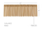 Tobacco Cloth Khaki Valance Fringed 16x60