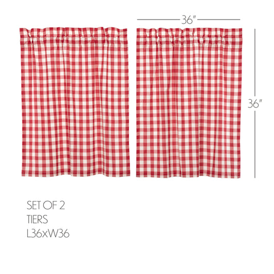 Annie Buffalo Red Check Tier Set of 2 L36xW36