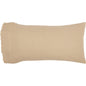 Burlap Vintage King Pillow Case w/ Fringed Ruffle Set of 2 21x40