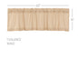 Burlap Vintage Valance 16x60