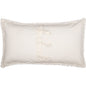 Burlap Antique White Star King Sham 21x37