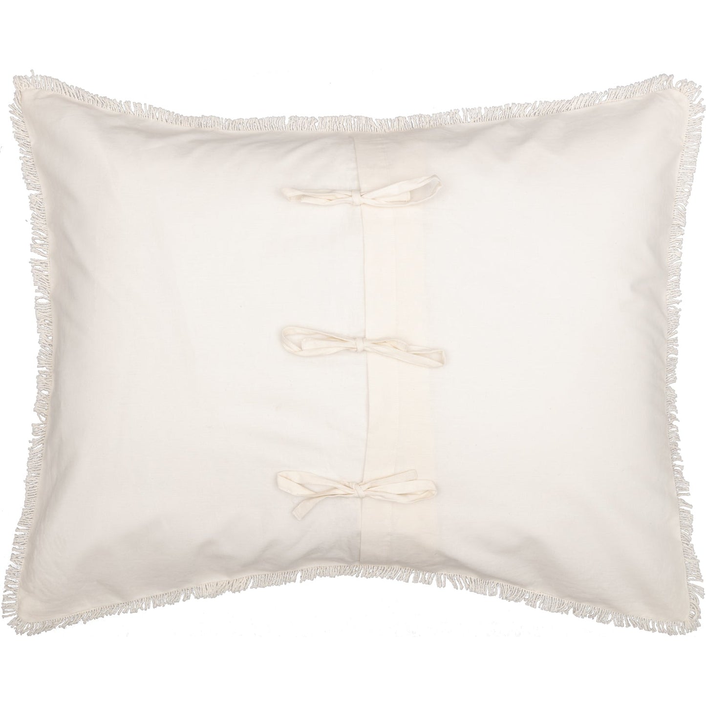 Burlap Antique White Star Standard Sham 21x27