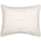 Burlap Antique White Star Standard Sham 21x27