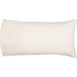 Burlap Antique White King Pillow Case w/ Fringed Ruffle Set of 2 21x40