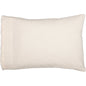 Burlap Antique White Standard Pillow Case w/ Fringed Ruffle Set of 2 21x30