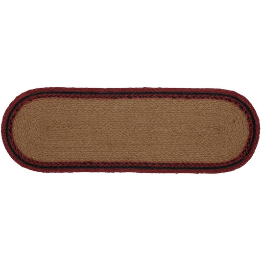Cumberland Stenciled Moose Jute Runner Oval 8x24