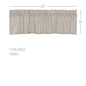Hatteras Seersucker Blue Ticking Stripe Valance 16x60