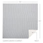 Sawyer Mill Blue Ticking Stripe Queen Quilt Coverlet 90Wx90L