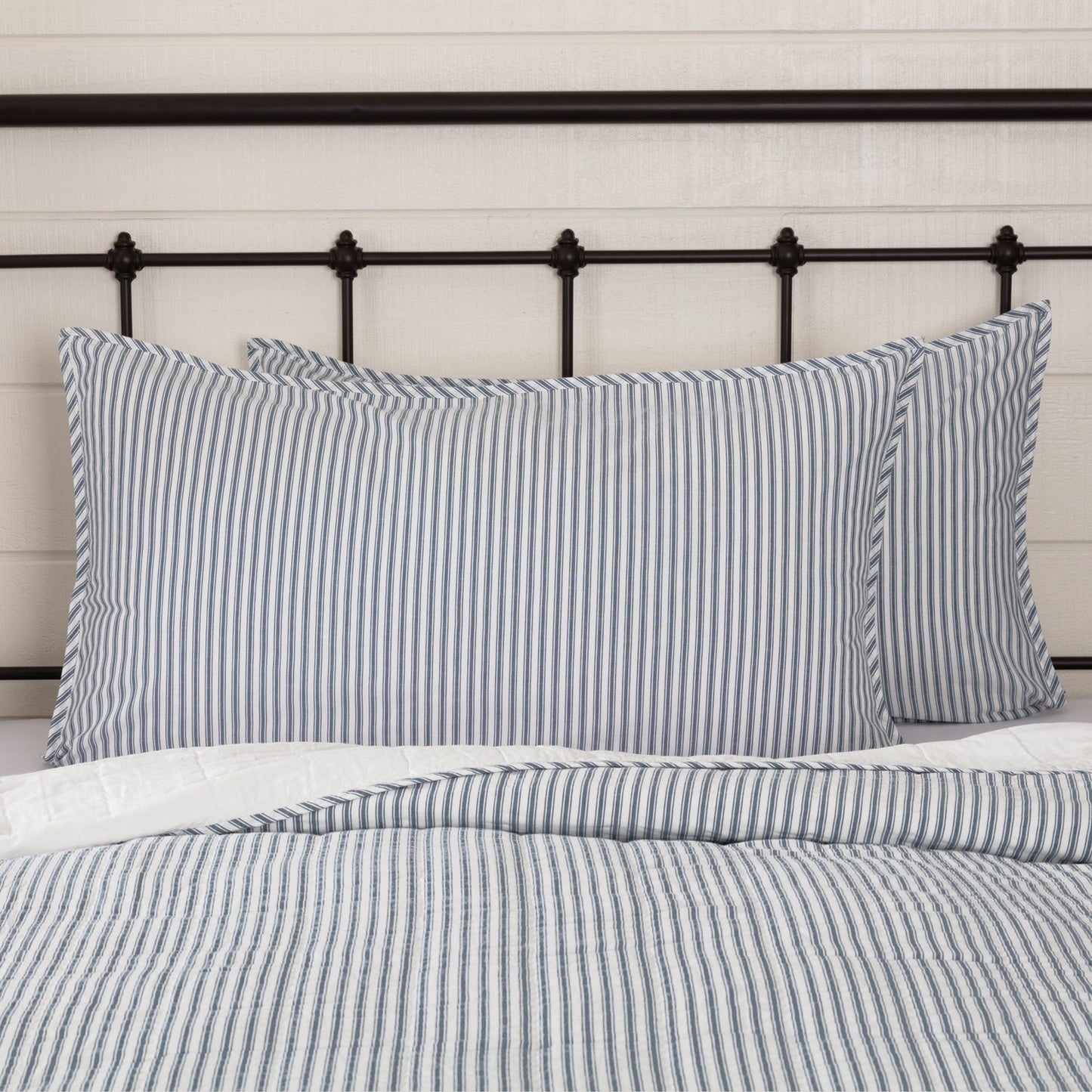 Sawyer Mill Blue Ticking Stripe King Sham