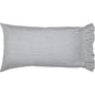 Sawyer Mill Blue Ticking Stripe Ruffled King Pillow Case Set of 2 21x40