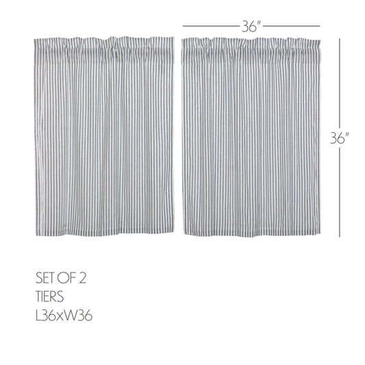 Sawyer Mill Blue Ticking Stripe Tier Set of 2 L36xW36