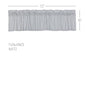 Sawyer Mill Blue Ticking Stripe Valance 16x72