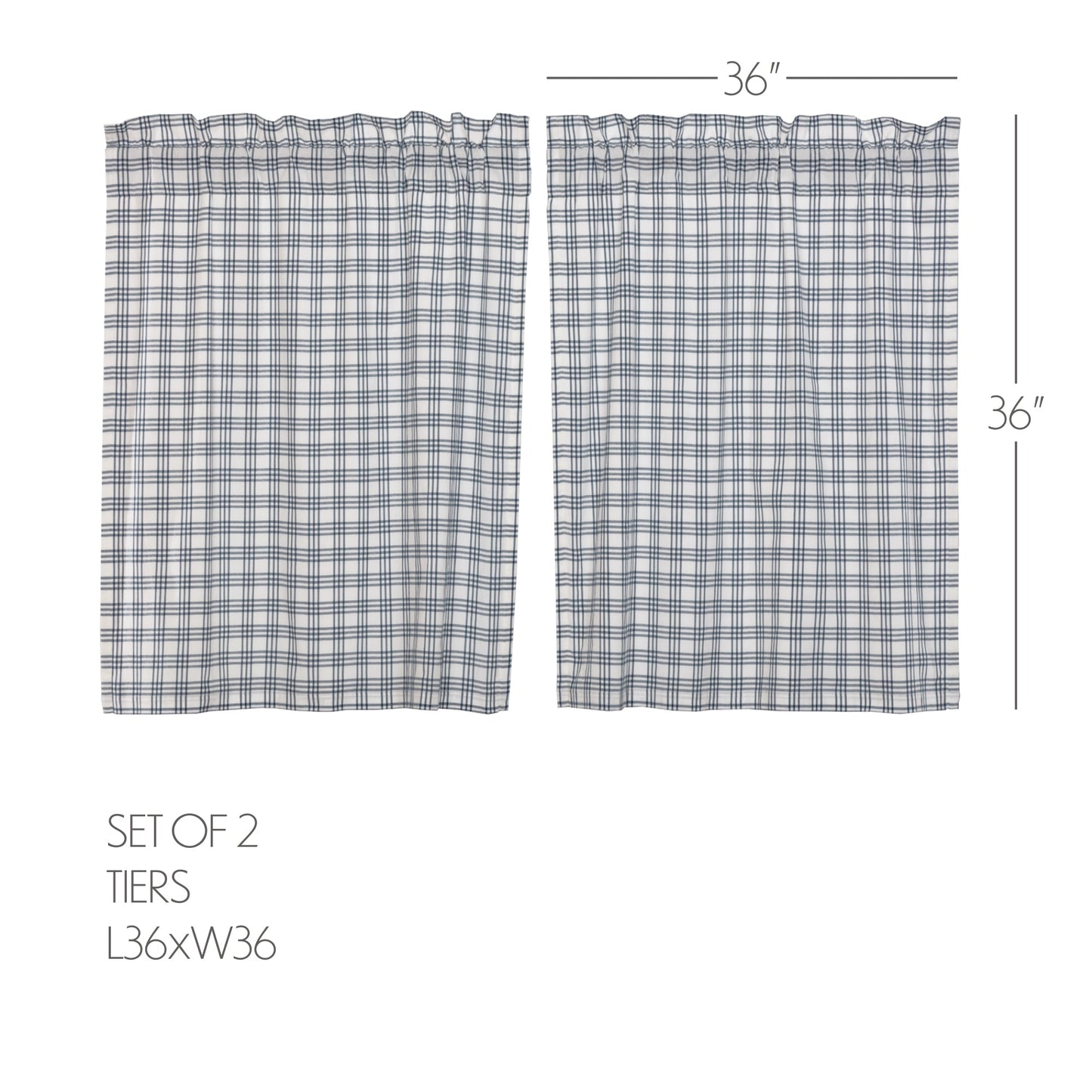 Sawyer Mill Blue Plaid Tier Set of 2 L36xW36