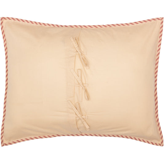 Sawyer Mill Red Ticking Stripe Standard Sham 21x27