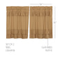 Simple Life Flax Khaki Ruffled Tier Set of 2 L36xW36