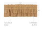 Simple Life Flax Khaki Ruffled Valance 16x60