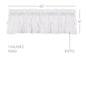 Muslin Ruffled Bleached White Valance 16x60