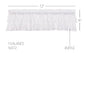 Muslin Ruffled Bleached White Valance 16x72