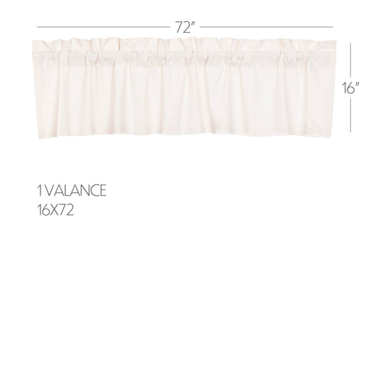 Simple Life Flax Antique White Valance 16x72