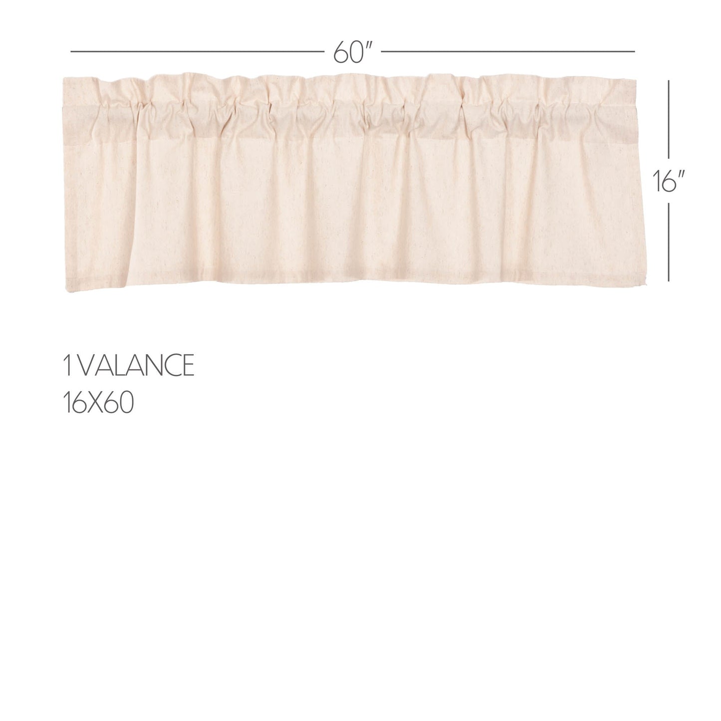 Simple Life Flax Natural Valance 16x60
