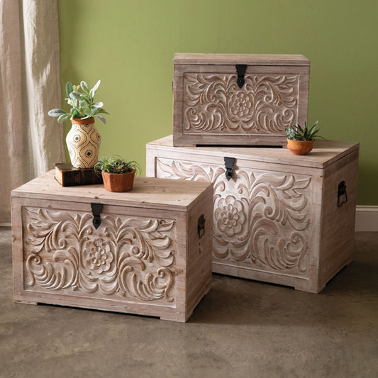 Set of Three Clarabelle Storage Chests