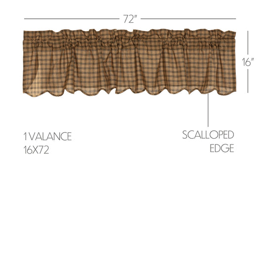 Cedar Ridge Valance Scalloped 16x72