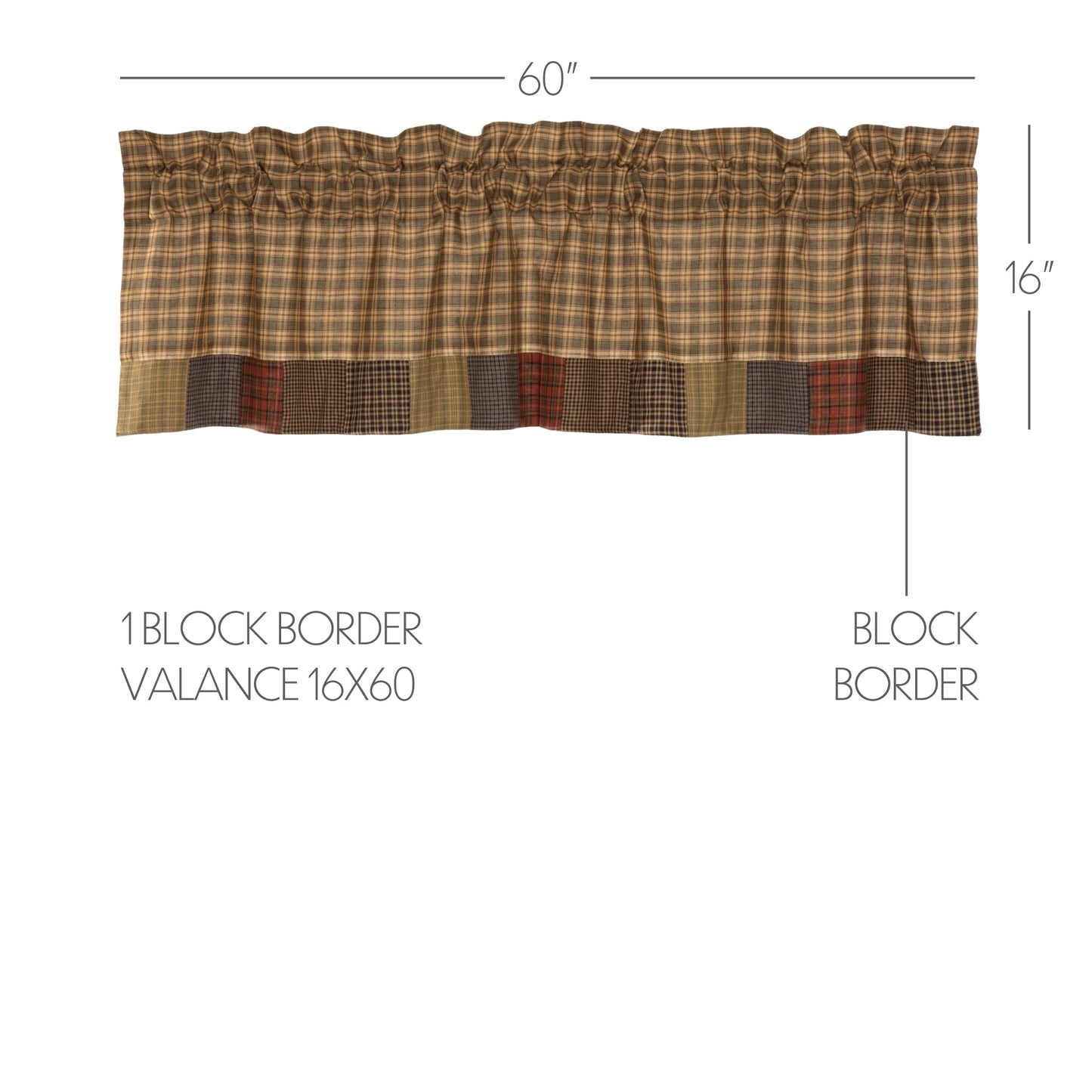 Cedar Ridge Valance Block Border 16x60