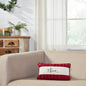 Kringle Chenille Naughty and Nice Pillow 7x13
