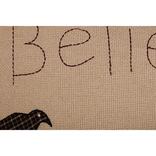 Kettle Grove Believe & Receive 18x18 Inch Farmhouse Cotton Throw Pillow Accent Decor