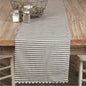 Farmhouse Ticking Gray Runner 72Lx13W