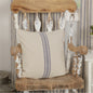 Market Place Blue Fabric Pillow Cover 20Lx20W