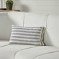 Market Place Blue Fabric Pillow Cover 21Lx12W