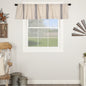 Market Place Blue Grain Sack Stripe Valance 16Lx72W