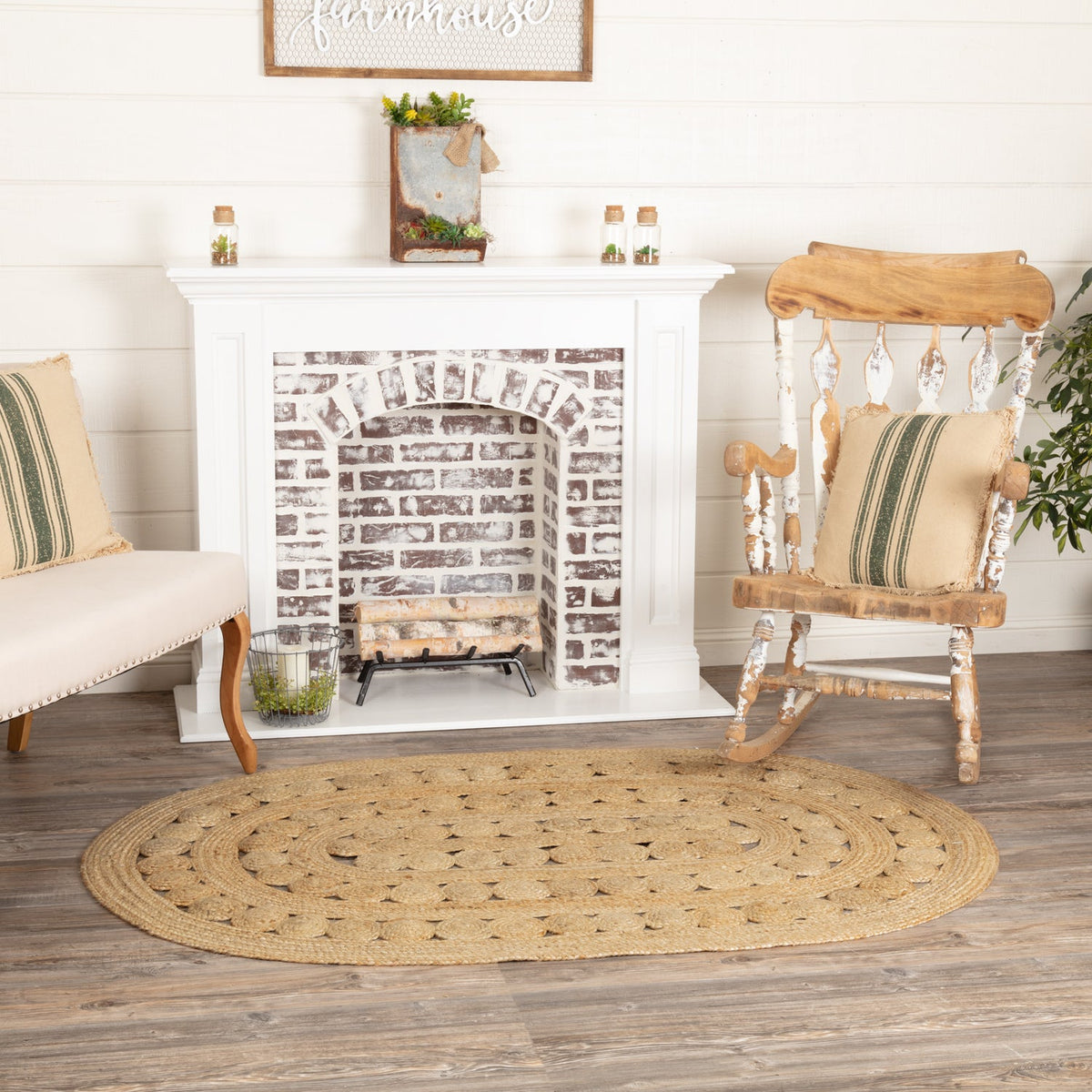Celeste Jute Rug Oval 48x72