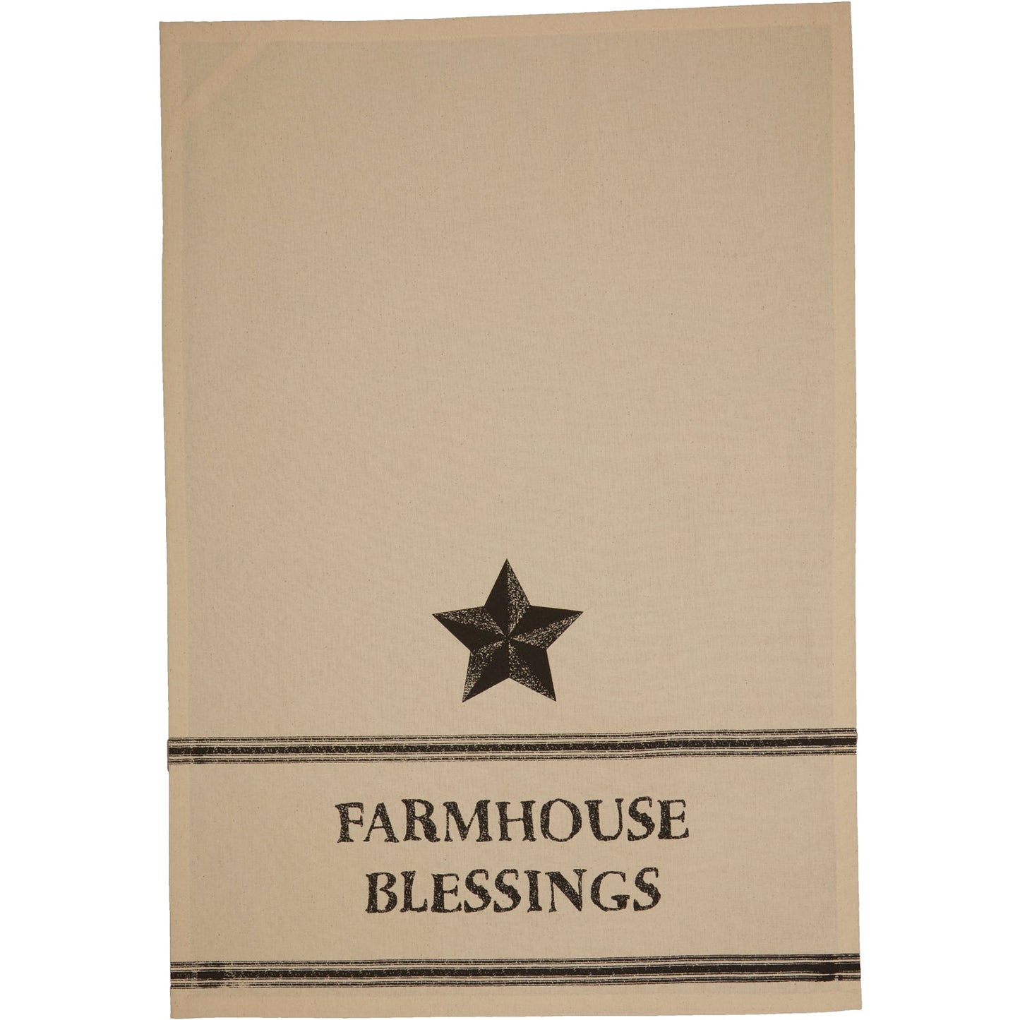 Farmhouse Star Country Life Muslin Unbleached Natural Tea Towel Set of 2 19x28