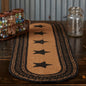 Farmhouse Jute Runner Stencil Stars 13x48
