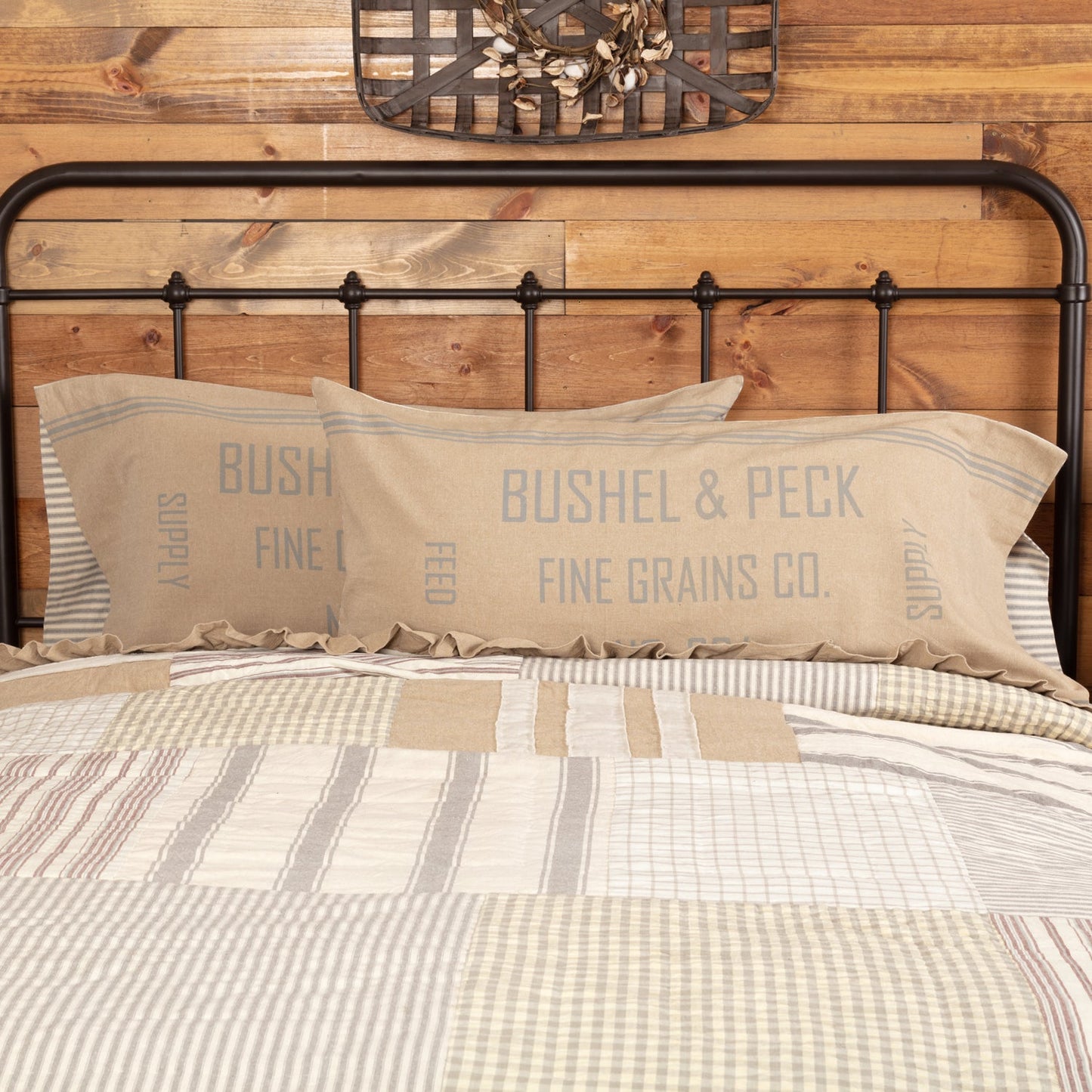 Grace Feed Sack King Pillow Case Set of 2