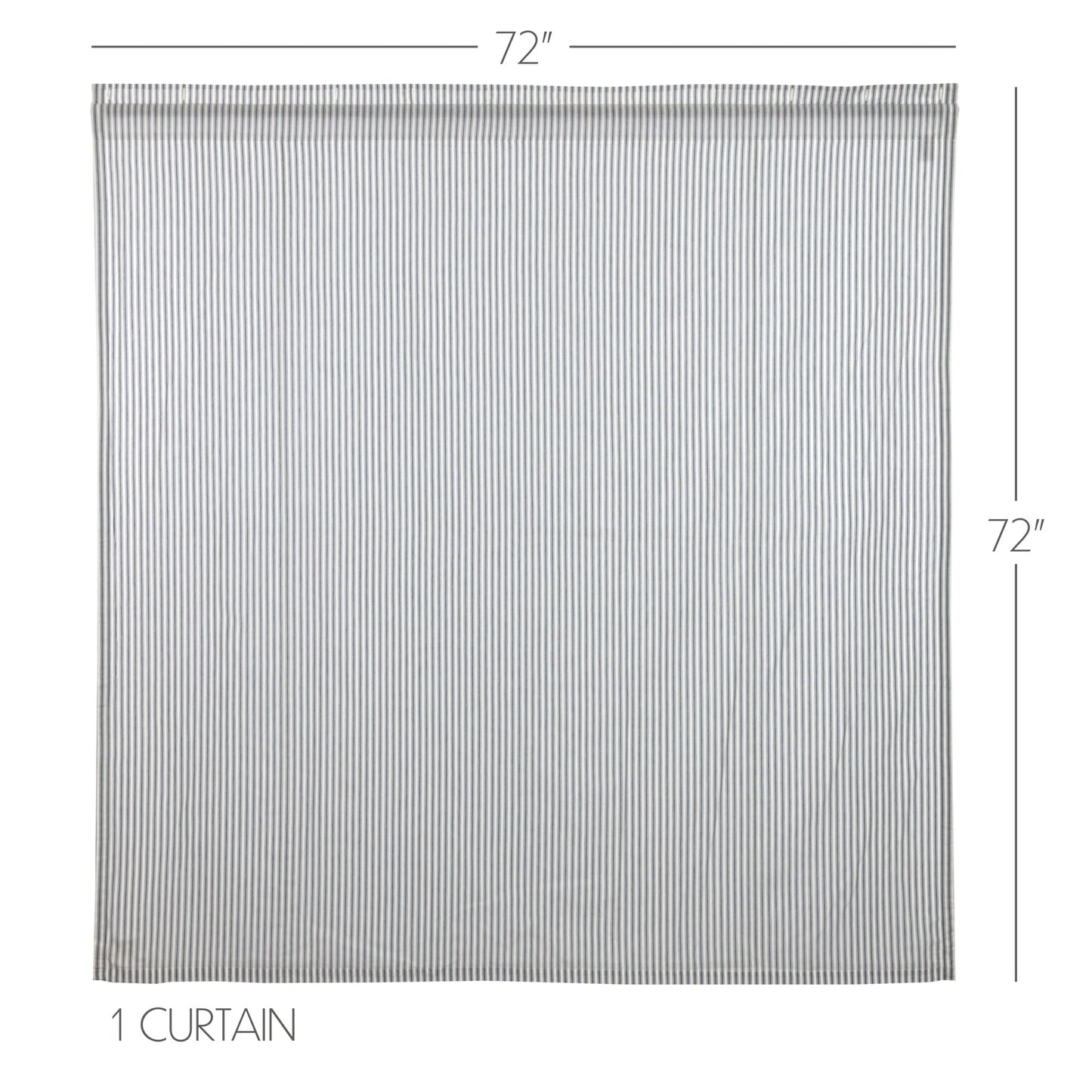 Sawyer Mill Blue Ticking Stripe Shower Curtain 72x72
