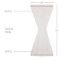 White Ruffled Sheer Petticoat Door Panel 72x40