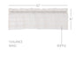 White Ruffled Sheer Petticoat Valance 16x60
