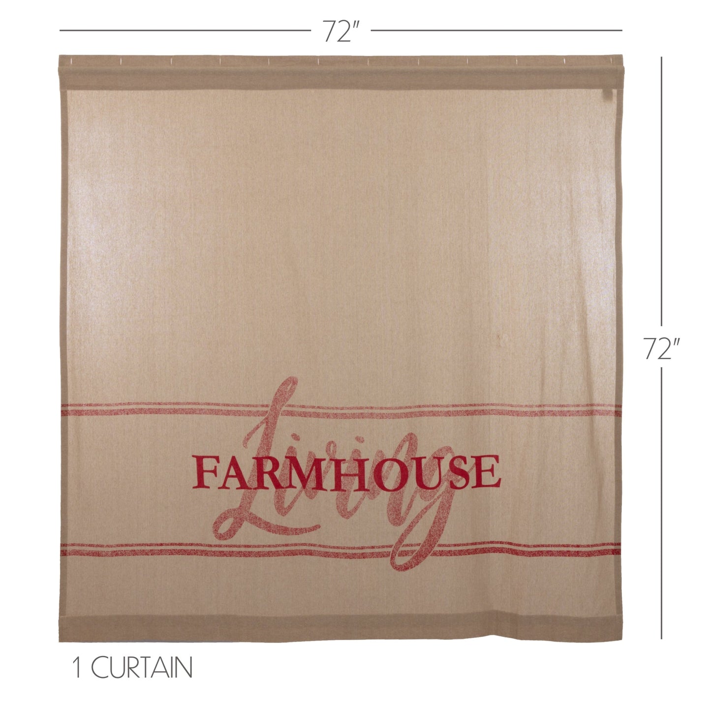 Sawyer Mill Red Farmhouse Living Shower Curtain 72x72