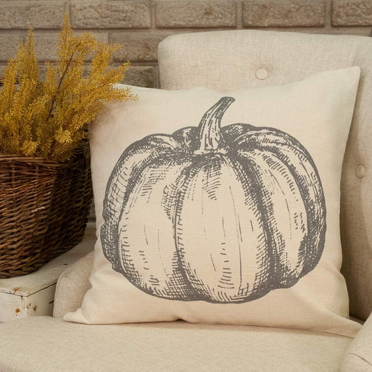 Sketched Pumpkin Pillow Cover