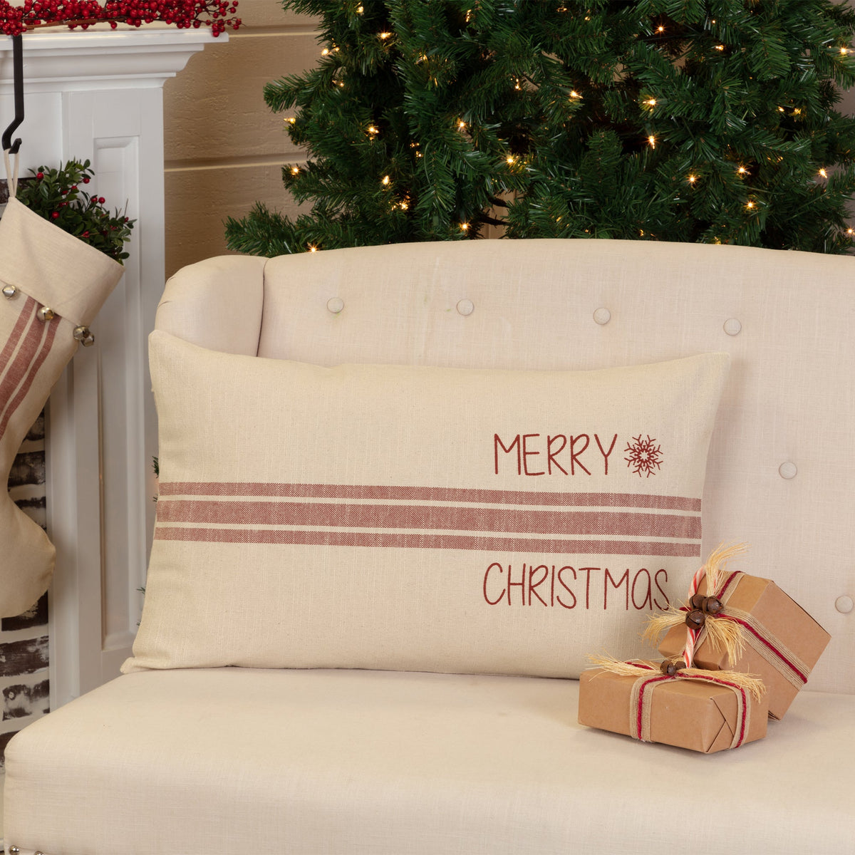 Sleigh Bells Ring Merry Christmas Pillow Cover