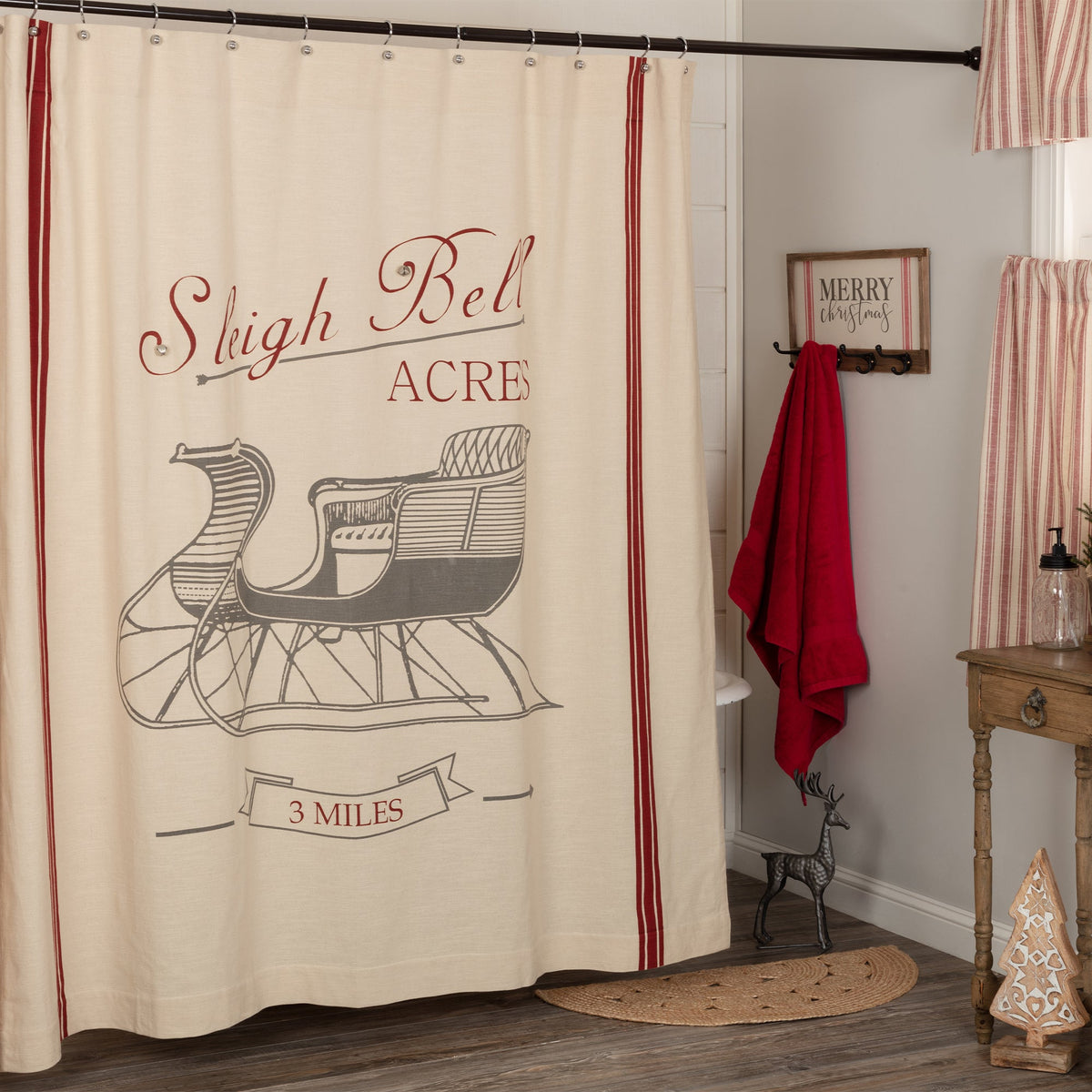Sleigh Bells Ring Shower Curtain