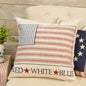 Market Place Red Flag Patch Pillow Cover 20Lx20W