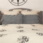 Vintage Check Black Standard Sham Set of 2 27Lx21W+4