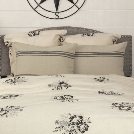 Mill House Stripe Black Standard Sham 27Lx21W