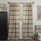Mill House Stripe Black Panel Set of 2 96Lx50W