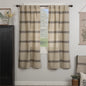 Mill House Stripe Black Short Panel Set of 2 63Lx36W