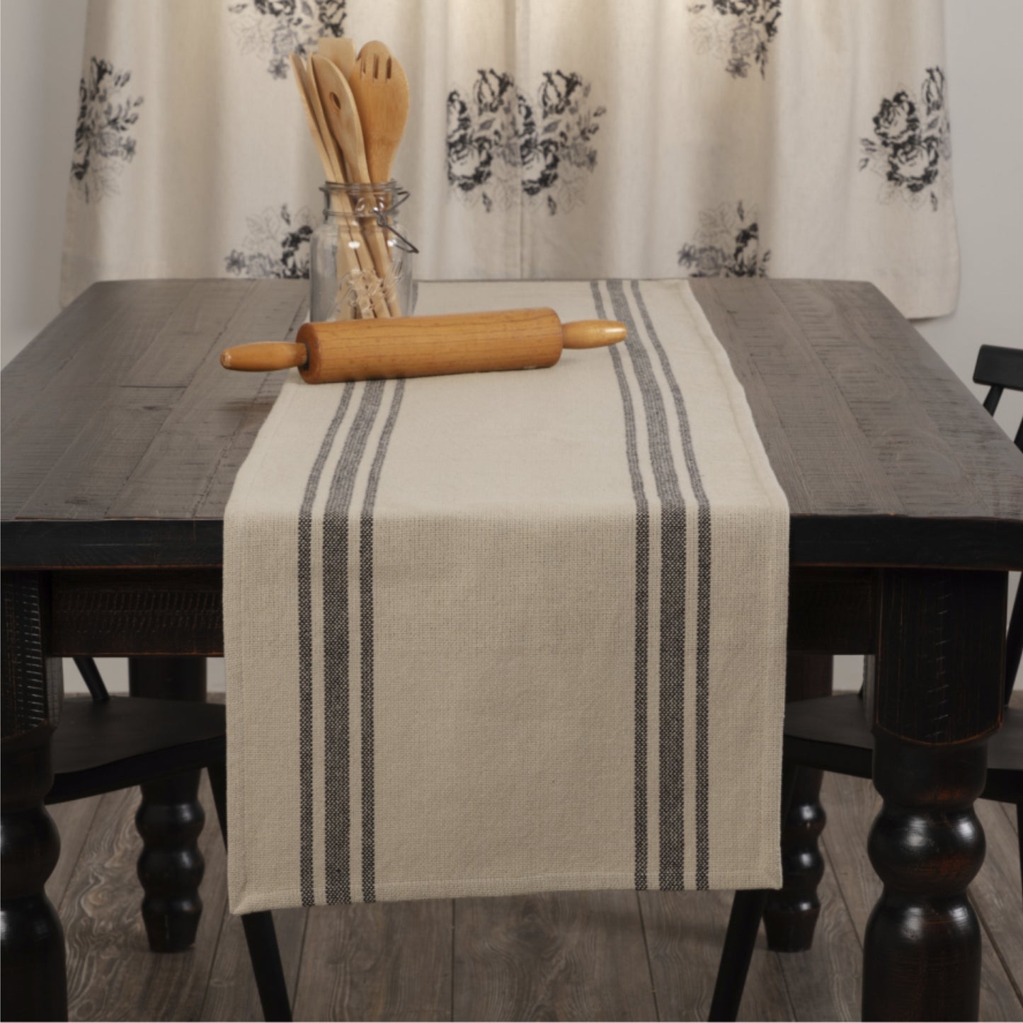 Mill House Stripe Black Runner 54Lx16W